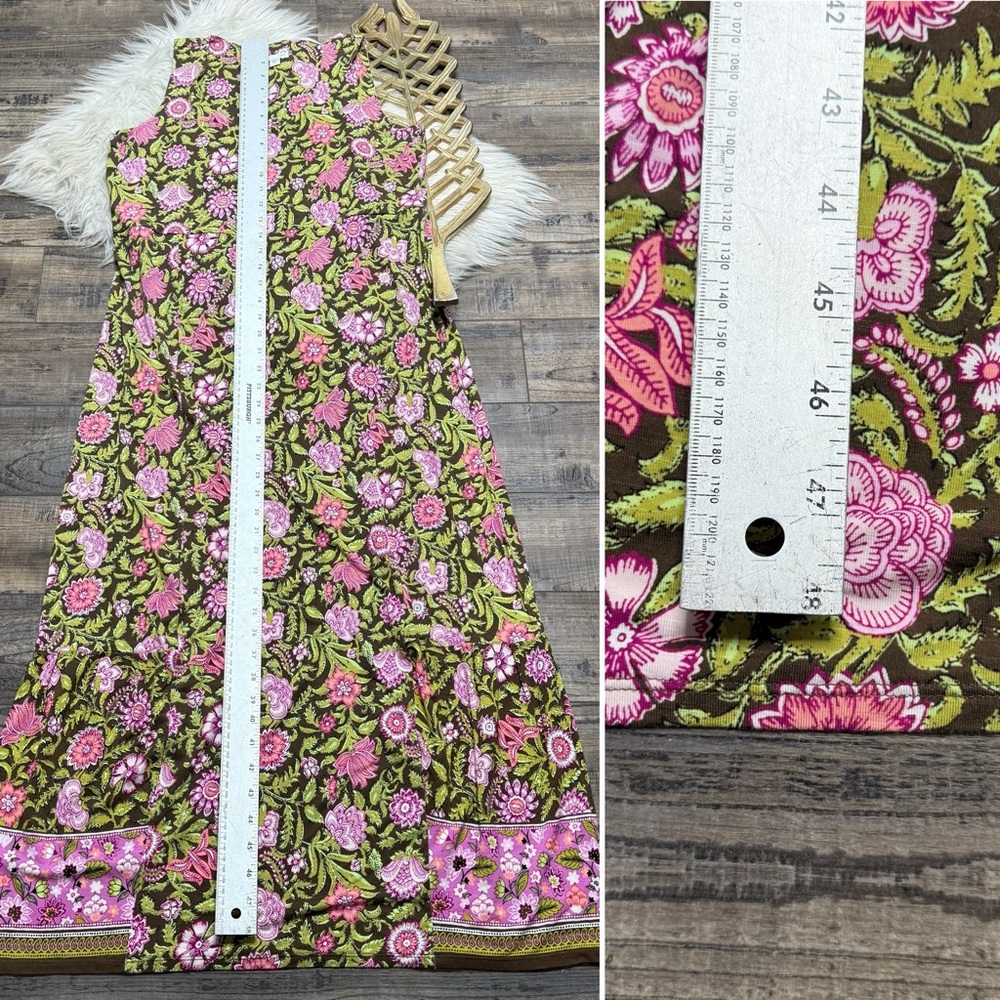 J. Jill Floral Maxi Dress in Pink and Green - Picture 5 of 9